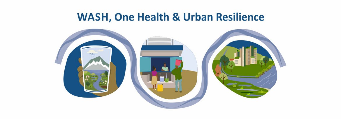 [Translate to German:] Infographic: WASH, One Health & Urban Resilience